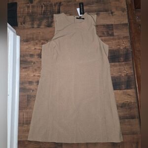 NWT Camel Tan Banana Republic [14] Minimalist Chic Classic Stretch Work Dress